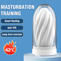 Heated Temperature Controlled Male Masturbation Trainer Cup with Manual Free Drawing Insertion for Climax Self-Pleasure  NM