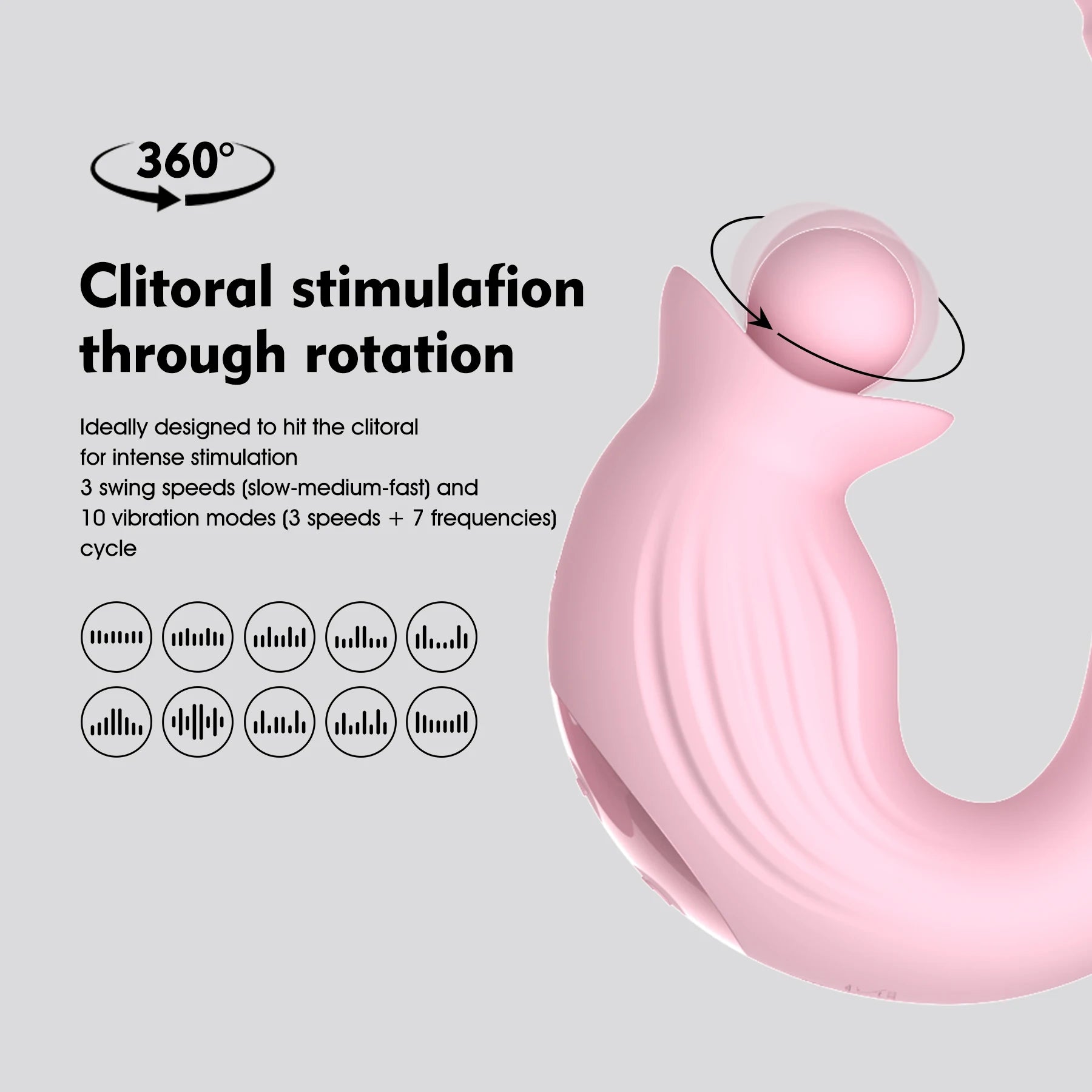 Powerful vibrator, vaginal massager, female stimulation vibrator, tongue licking rabbit, orgasm toy, female 18, thrusting vibrat