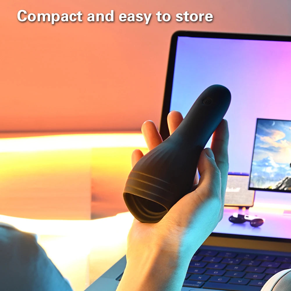 Automatic Male Masturbators Cup Vibrator For Men Vagina Pocket Pussy Blowjob Penis Massager Tongue Glans Trainer Adult Sex Toys