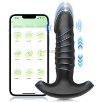 Thrusting Anal Vibrator Men Bluetooth APP Vibrator Remote Control Telescopic Prostate Massager Male Prostate Stimulator