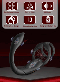 Male Sex Toys Rotating Anal Vibrator Prostate Massager Dual Penis Ring Cock Rings Anal Butt Plug Vibrators Anal Toys for Men 18+