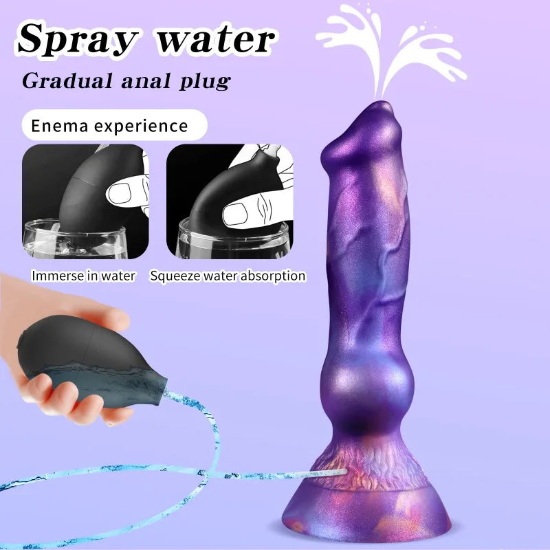 M/L Squirting Dildo With Sucker Huge Penis Dick Monster Dog Knot Ejacultion Dildo Sex Toys For Women Men Anal Plug Butt Plug