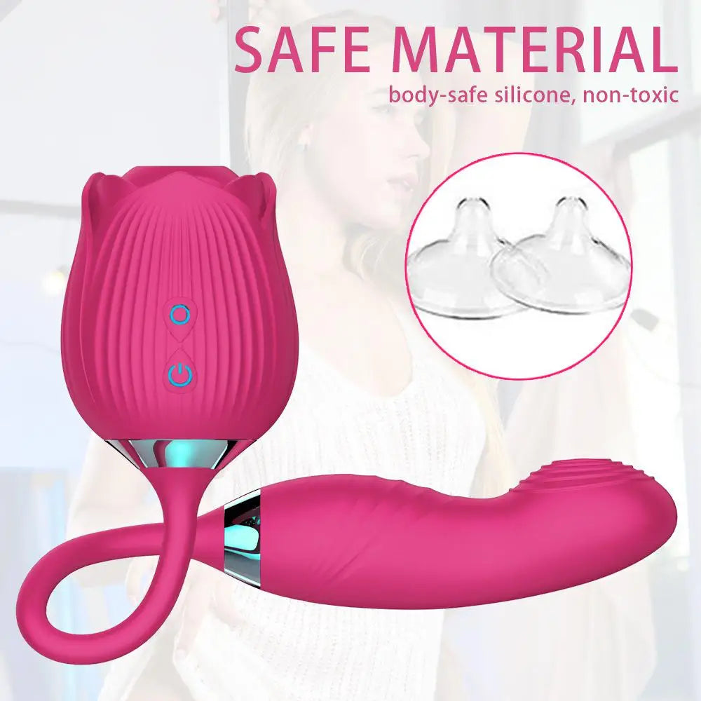 Rose Vibrator Egg For Women Clitoris Suction Stimul Nipple Vagina Sucker Dildo Masturbators Sex Toys For Adults 18 Masturbator