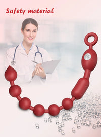 Silicone Anal Beads Vibrator Male Prostate Massager Anal Plug For Woman Men Vibrating Masturbation Anal Dilator Adult Sex Toys