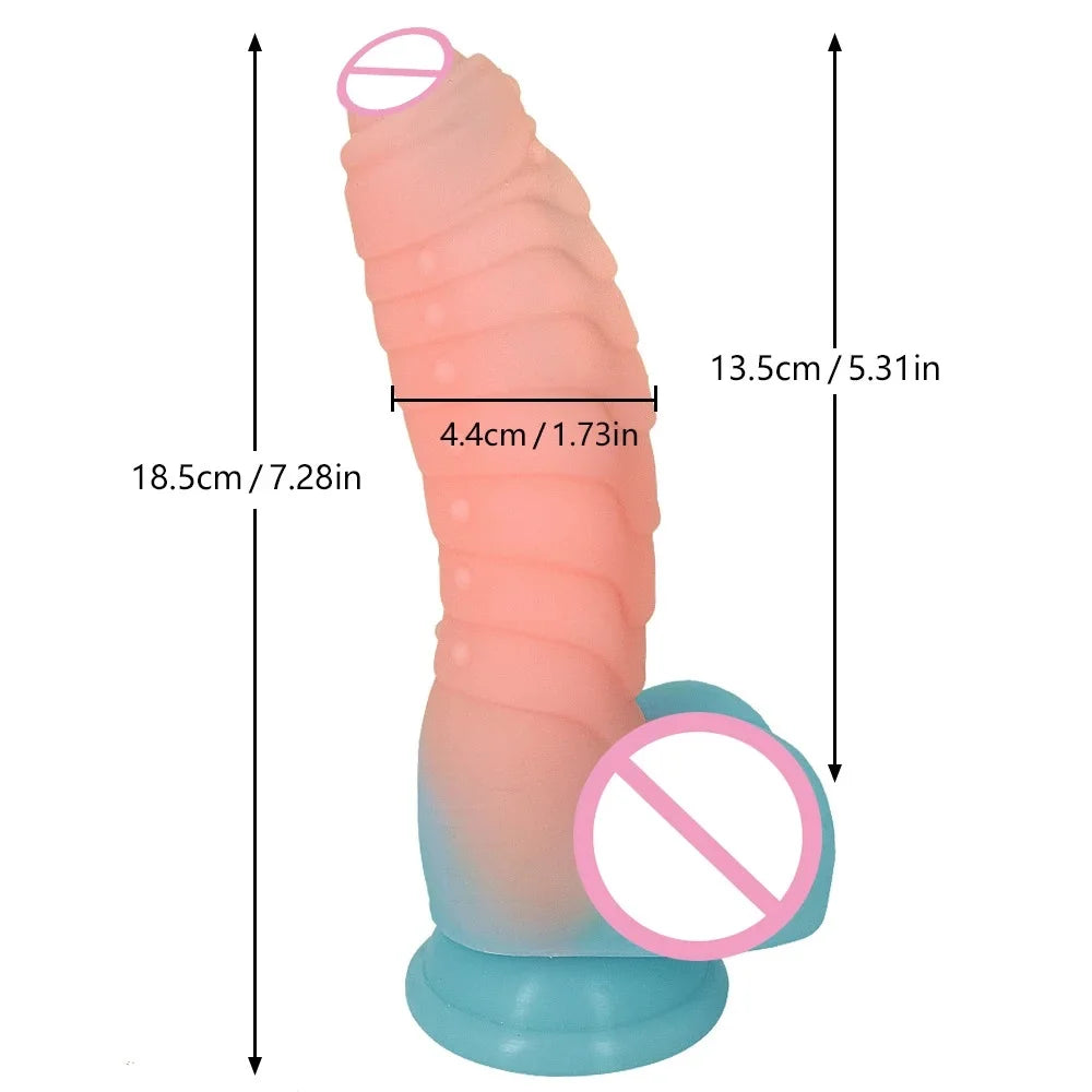 Luminous Silicone Material Dildos Fluorescent Fake Penis Big Dick Male Genitalia Sex Toy For 18 Adult Women Wife Gift Girlfriend