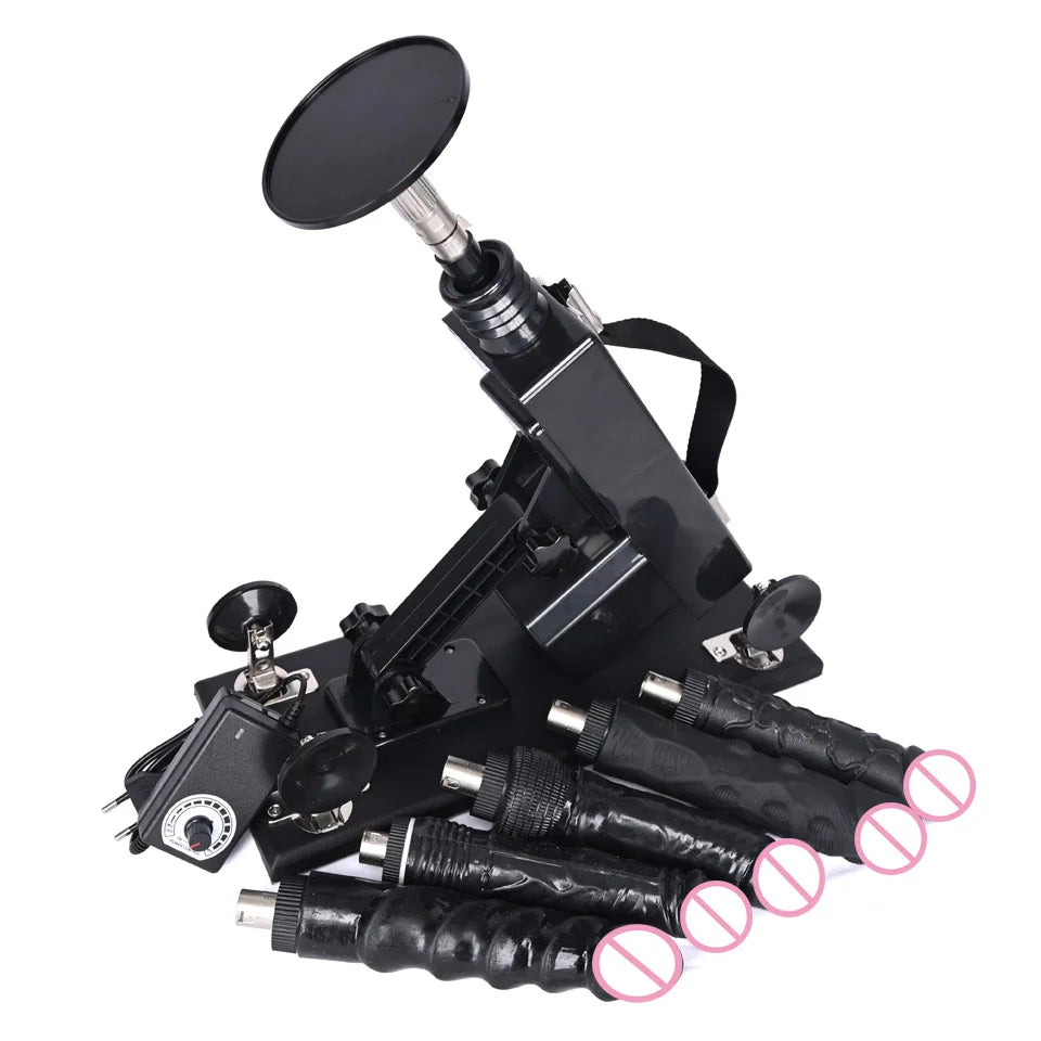ROUGH BEAST Sex Machine for Women Automatic Men Hand Free Masturbation Machine With 3XLR Dildos Attachments Telescopic Sex Toys