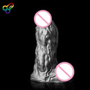 JYBL Warrior Platinum Soft Plug Dildos Silicone Sex Toys for Couples Unisex Phthalate-Free Vibrating