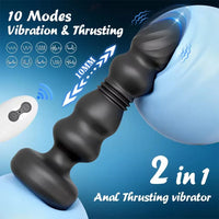 Remote Control Wireless Impact Vibration Anal Plug Beaded Sex Toys For Men And Women Toys For Anal Expansion Training Adult Toys