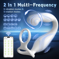 Male Sex Toys Rotating Anal Vibrator Prostate Massager Dual Penis Ring Cock Rings Anal Butt Plug Vibrators Anal Toys for Men 18+